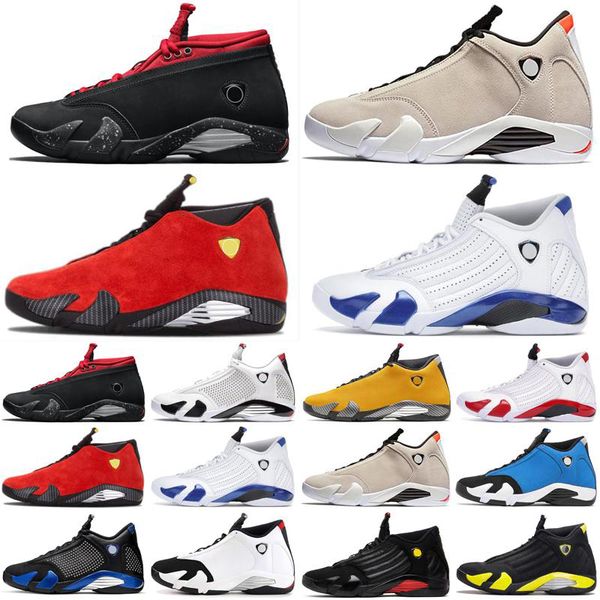 

men basketball shoes 14 14s gym blue red lipstick candy cane university gold hyper royal mens trainers sports sneakers size 40-47