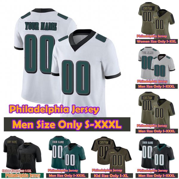 

6 devonta smith 1 jalen hurts footabll jersey miles sanders darius slay brian dawkins brandon graham jason kelce goedert fletcher cox boston, Black