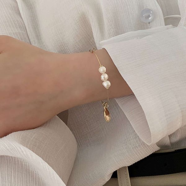 

,bracelet south korea baroque natural pearl bracelet women's ring bracelet design, Golden;silver