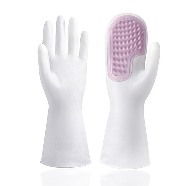 

household multifunctional women rubber silicone gloves female waterproof glove washing clothes cleaning for dishes disposable
