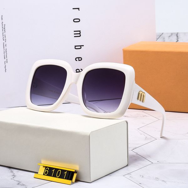 

designer 2021 square m glasses gradient large frame sunglasses personalized sunglasses 6101, White;black
