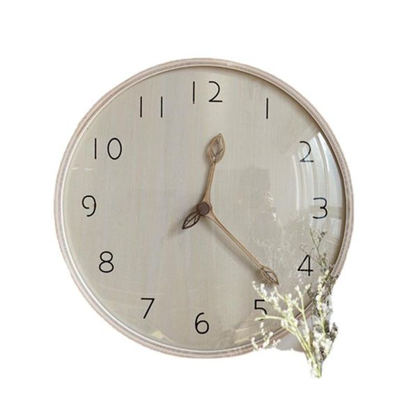 

wall clocks nordic clock wood battery powered small silent living room minimalistic relogio de parede home ad50wc