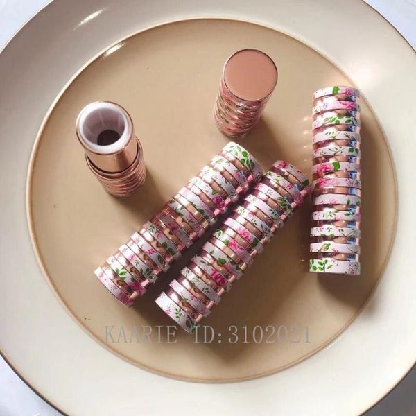 

storage bottles & jars 12.1mm elegant round cosmetic lipstick tube, empty beautiful handmade lip rouge refillable containers, bottle