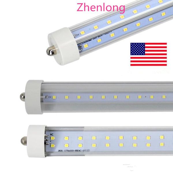 

bulbs 8ft t8 led tubes single pin fa8 8 feet light double rows fluorescent tube ac 85-265v fedex