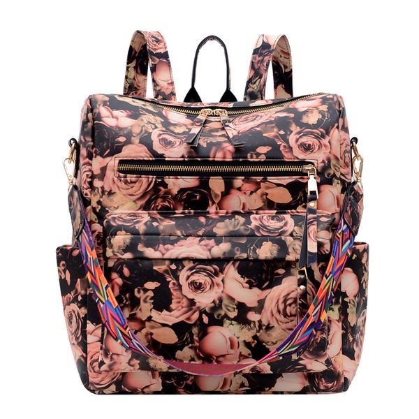 

backpack rose women's bag 2021 style leisure pu single shoulder slant span