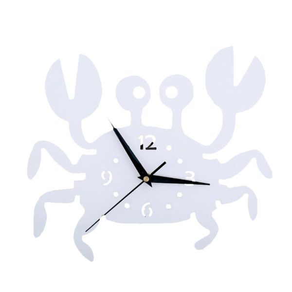 

wall clocks 1pc decorative hanging clock decor crab modeling for home white