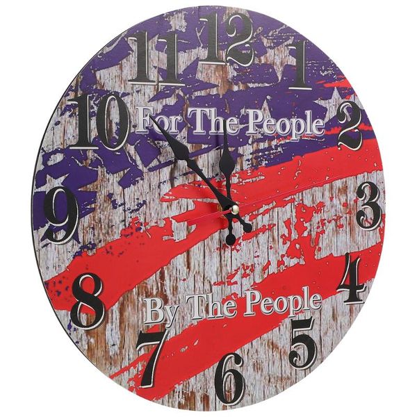 

wall clocks 1pc chic wooden clock hanging creative retro graffiti