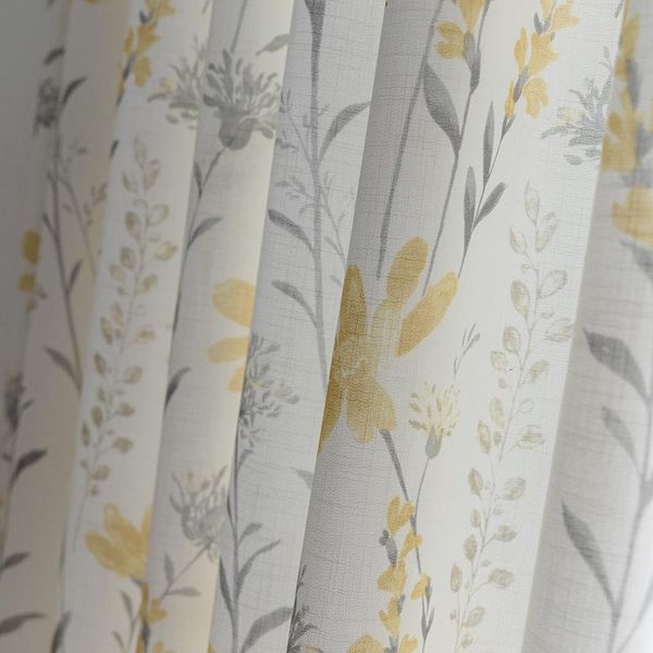 

curtain & drapes fresh pastoral padded cotton and linen printing curtains for living dining room bedroom.