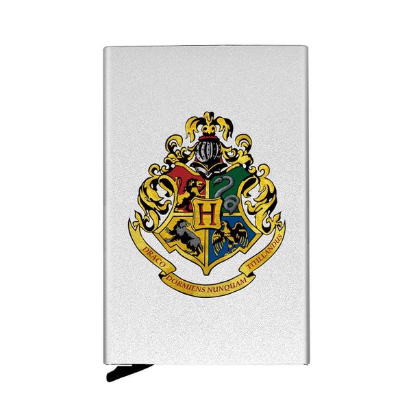 

card holders personalized metal holder fashion witchcraft school h printing travel id case box, Brown;gray