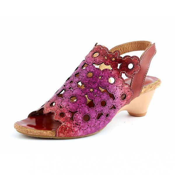 

sandals yourseason genuine leather women brown red retro shoes summer sewing casual ladies wedding party hook loop w8ek, Black