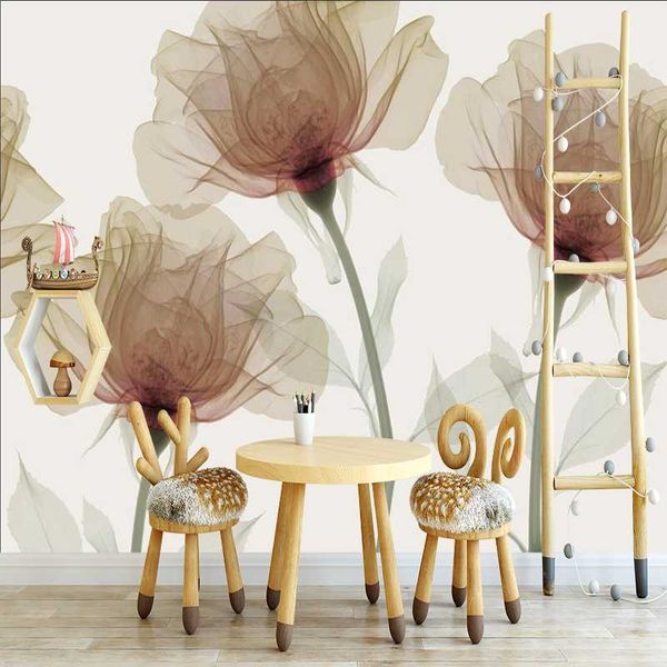 

wallpapers milofi 3d custom wallpaper tulle flower