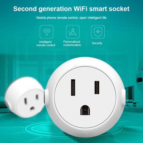 

smart power plugs 10a us wifi mini plug electrical socket timer remote control voice works with alexa google home assistant iftecho