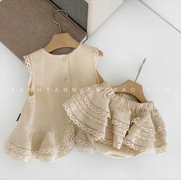 

baby clothes toddler girl clothing sets fashion kids girls sleeveless shirt shorts 2pcs suit cute party, White