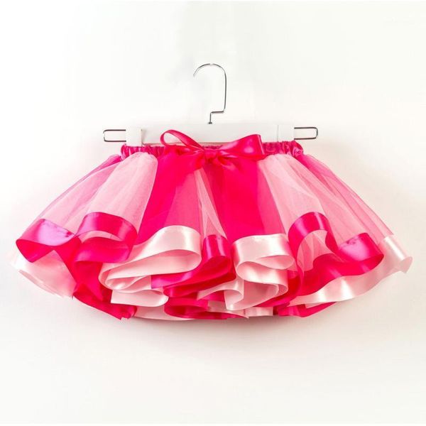 

skirts 2021 fashion girls kids tutu party dance ballet toddler baby costume skirt+bow hairpin set1, Blue