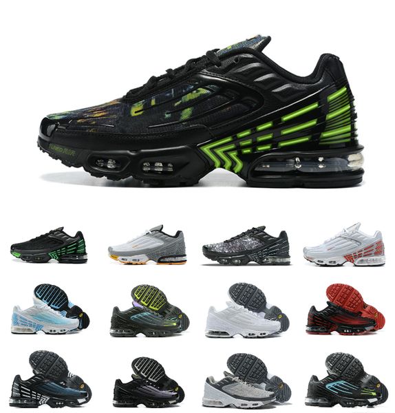 

2022 mens tn 3 plus tuned iii running shoes tn3 vast parachute crater deep royal trainers noir triple black wolf grey white aquamarine blue