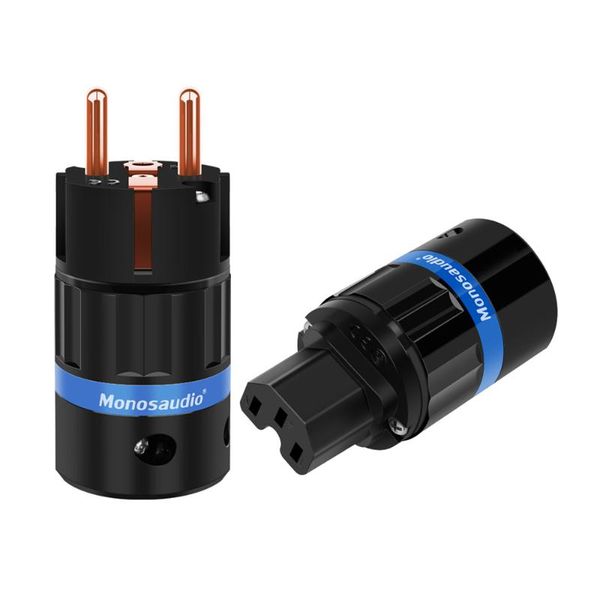 

smart power plugs monosaudio e104/f104 pure copper eu version plug european connector hi-end schuko supply cable jack