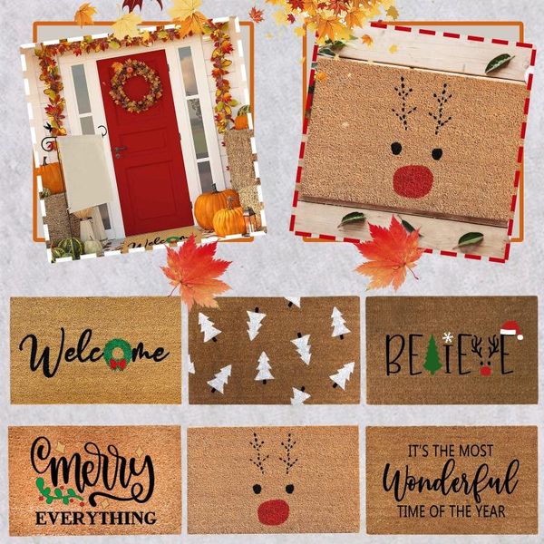 

carpets christmas entrance welcome doormat rugs floor stair kitchen hallway modern personalized front door decoration alfombra