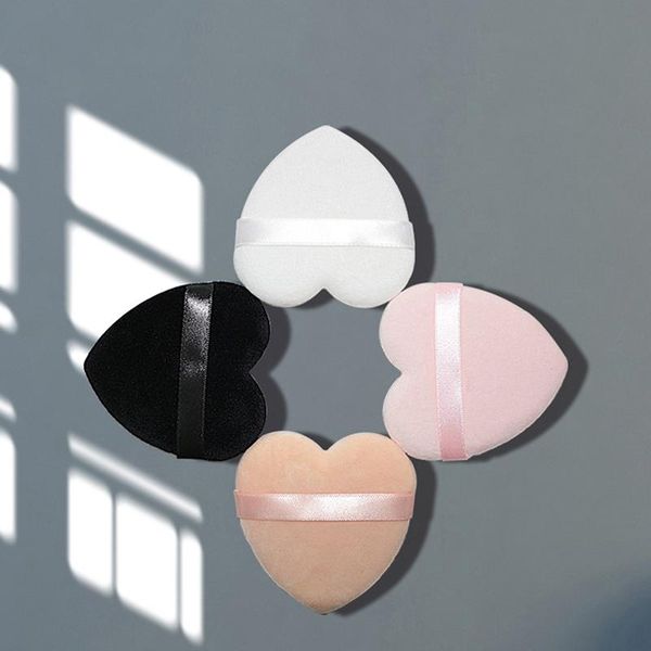 

sponges, applicators & cotton 2pcs heart-shaped velvet facial face puff cosmetic makeup sponge puffs