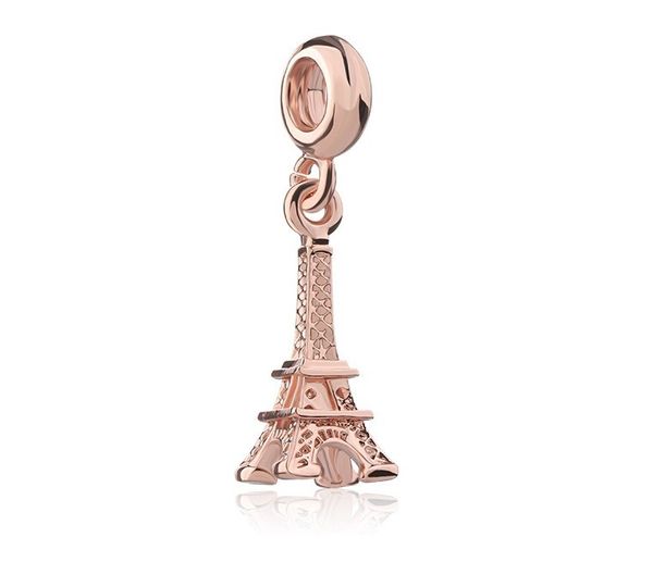 

wholesale 20pcs silver jewelry diy eiffel tower dangle pendant beads fits pandora style charm for pandora bracelets for european charms brac, Black