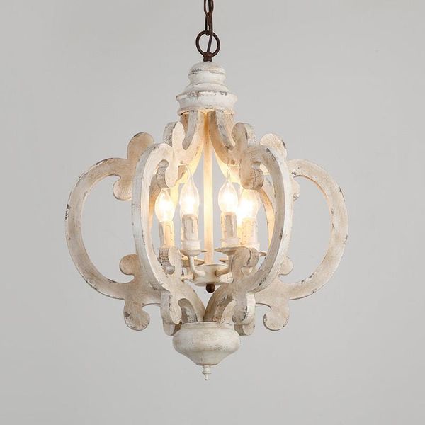

pendant lamps american country wood art retro white bedroom princess room restaurant clothing store decoration candle lights zm1205