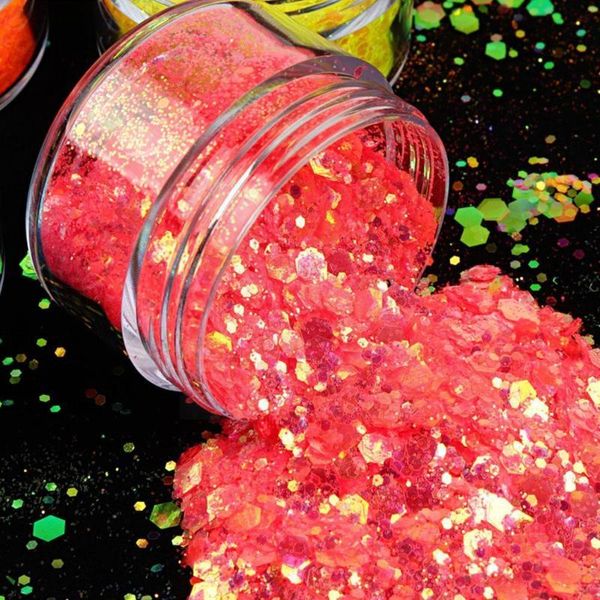 

nail glitter mixed powder sequins shinning colorful charm diy 3d dust art for decorations flakes f2v6, Silver;gold