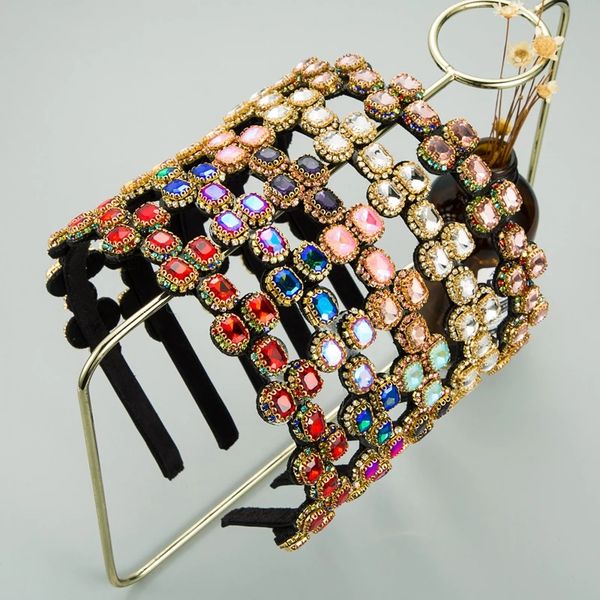 

new fashion rhinestone headband women fresh party travel hair accessories handmade turban wholesale hair bands girl, Silver