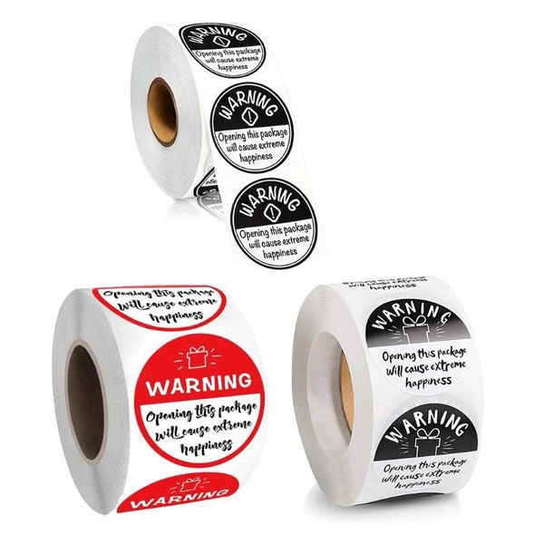 

gift wrap null 500 pcs/1 roll round warning label stickers present wrapping seal stationery adhesive sealing baking paper