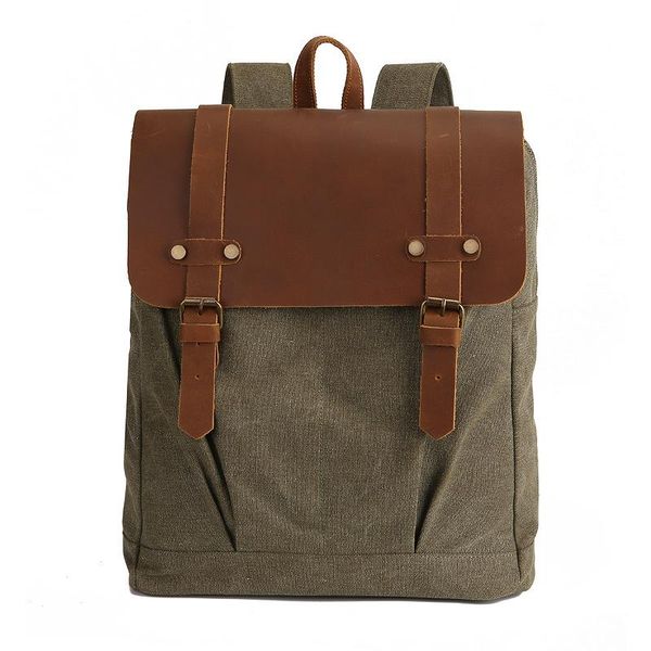 

backpack european and american canvas retro casual bookbag college backpacks