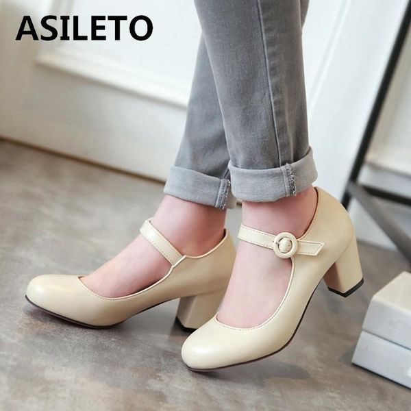 

block high heels beige wedding shoes for bride strap pumps women mary janes stiletto large size 43 dress footwear s309, Black