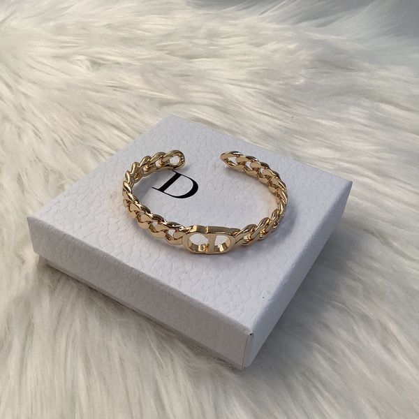 

family's new fashion letter inlaid diamond bracelet, Black