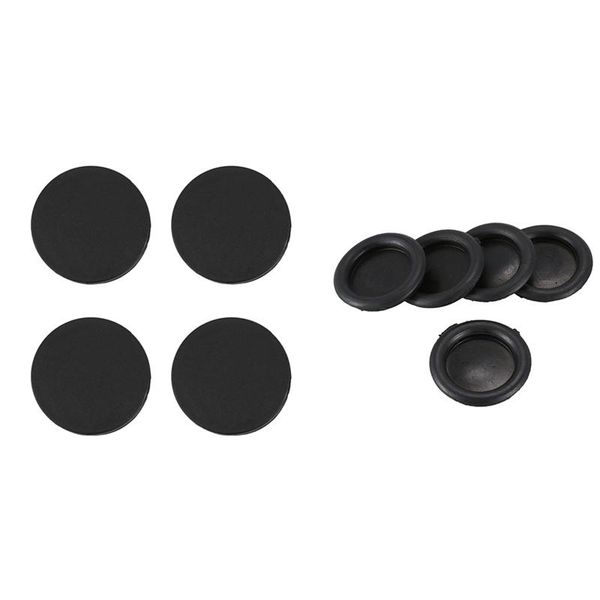 

bath mats 4 pcs plastic 45mm dia round tubing tube inserts & 5 black blind bleaching hole cable lead rubber grommets