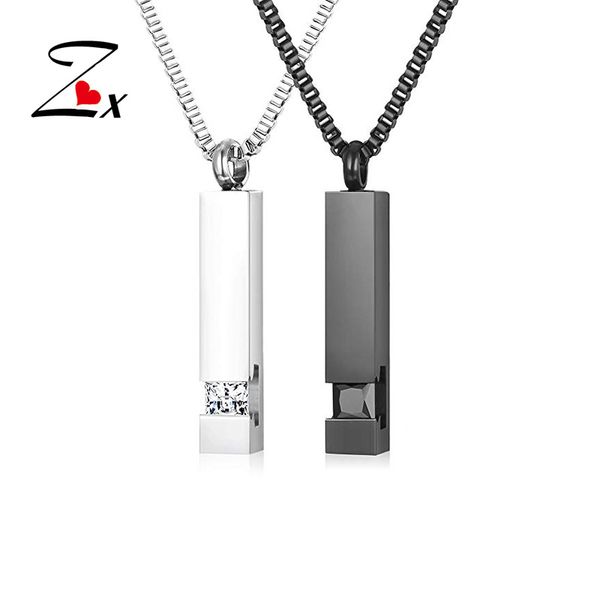 

stainless steel bar couple pendant romantic necklace valentine's day gift for lover, Silver