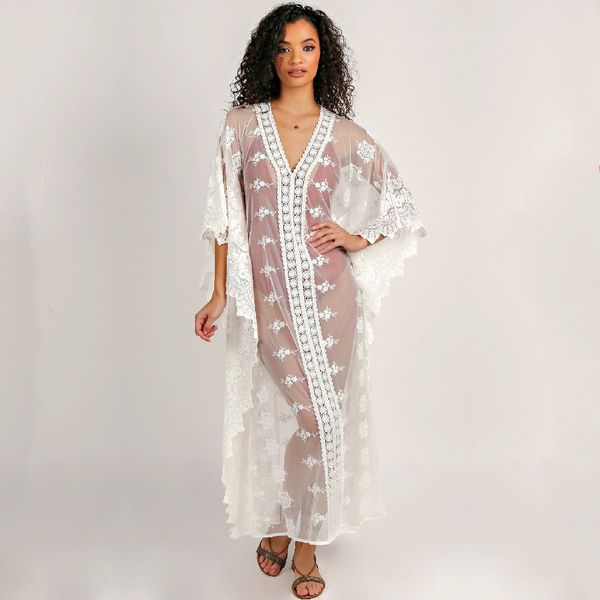 

lace beach cover up pareo wear swim suit playa tunics for swimwear women dress #q984 210420, White;black