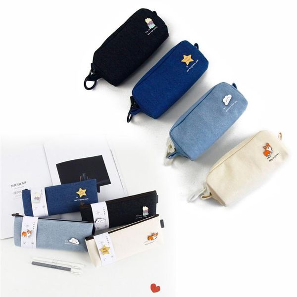 

pencil bags triangle/zipper large capacity cases pencils pouch stationery dropship