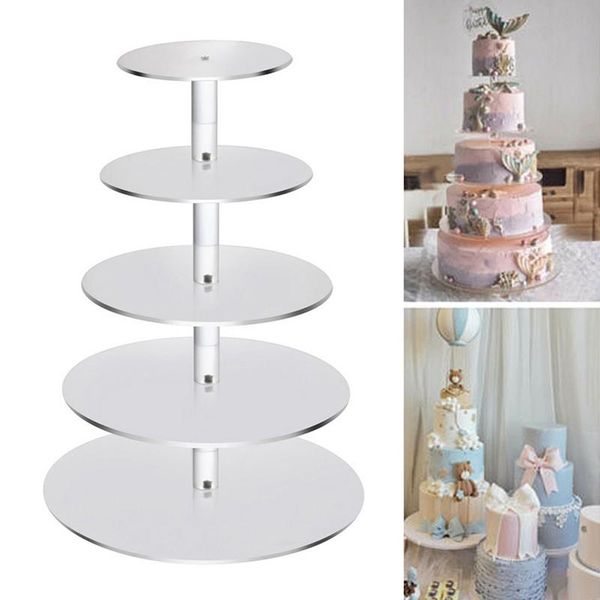 

hooks & rails 6 tier transparent acrylic cake stand wedding birthday party display