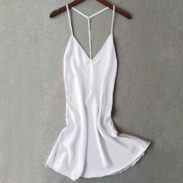 

night dress sleeping women sleepwear plus size lingerie mujer babydoll nightwear silk stain nightdress underwear, Black;red