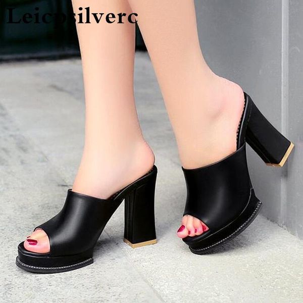 

slippers fashion in summer 13cm super high heels with cool women, Black