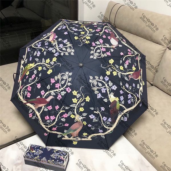 

bird flowers umbrellas hipster automatic folding designer umbrellas outdoor travel luxury multifunction sun umbrellas