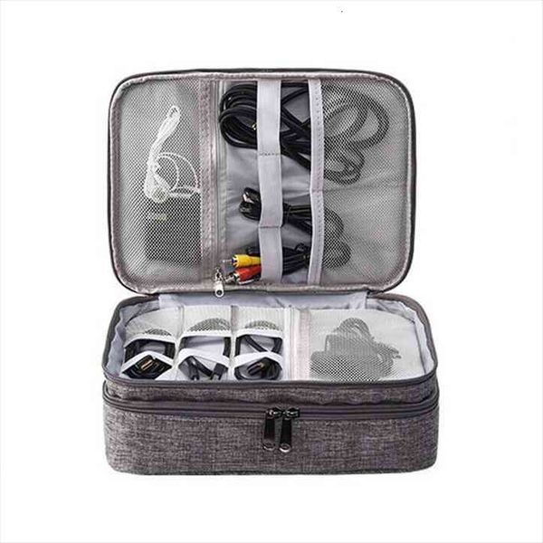 

waterproof travel storage electronics usb cosmetic bag charger case data cable organizer