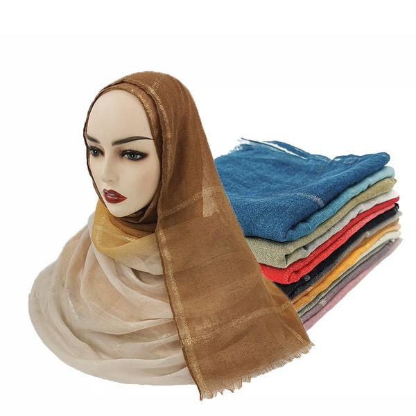 

scarves 2021 gradient gold striped winter warm women scarf plaid thick blanket wraps for 7 color, Blue;gray