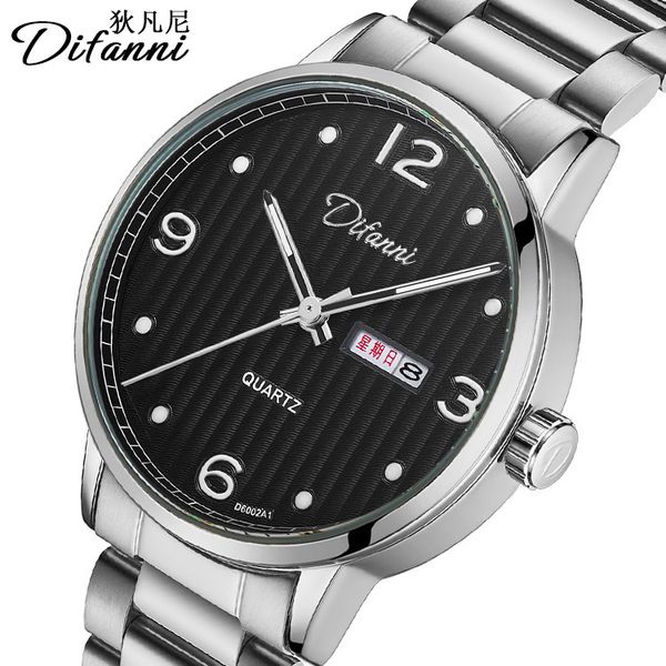 

helmsman fully automatic non mechanical men's watch alendar super clear luminous quartz watch, Slivery;brown