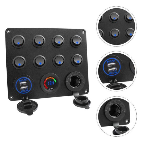 

smart home control 1 set durable car switch panel wiring assembly charger