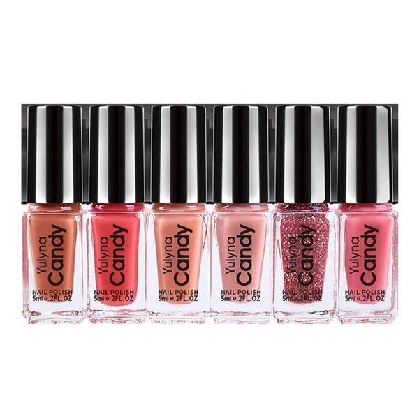 

nail art kits 6pcs polish set peel off quick dry gel kit soak semi permanent