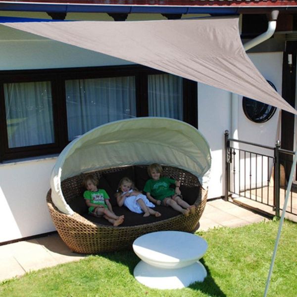 

shade 4x4x5.7m triangular sun sail garden sunshade cover awning camping picnic tent uv block waterproof shelter yard canopy