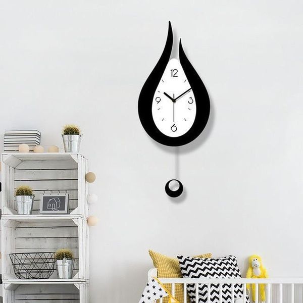 

wall clocks water droplets swing clock modern design nordic style living room fashion creative bedroom