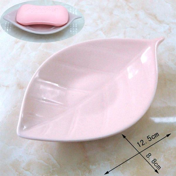 

ceramic soap dish pink leaves handmade small box el b & disposable holder dishes