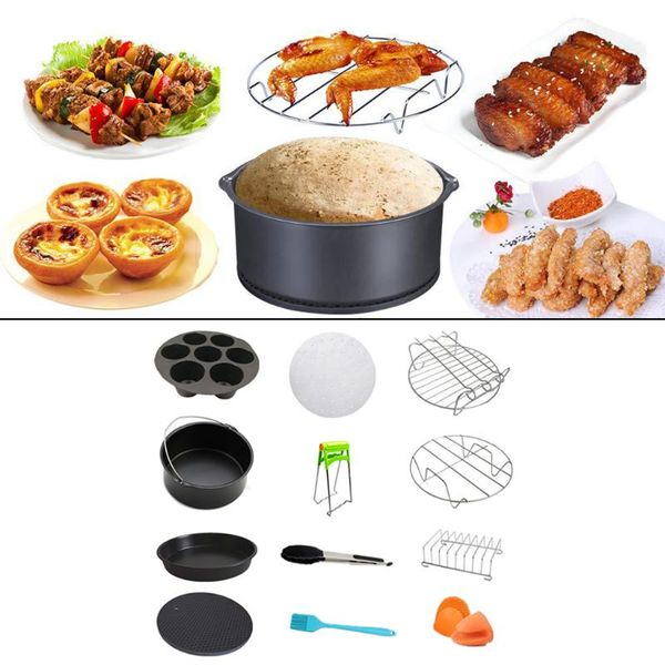 

air fryers fryer accessories 7 inch dishwasher safe cake pan pizza gripper