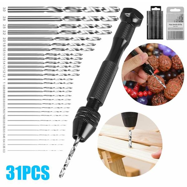

professional drill bits 31pcs precision pin vise micro mini hand tools set k888