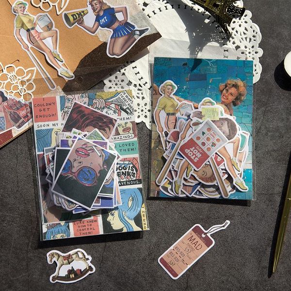 

gift wrap 60 pcs/lot vintage label pattern decoration mini paper sticker diy scrapbooking diary stationery school supplies