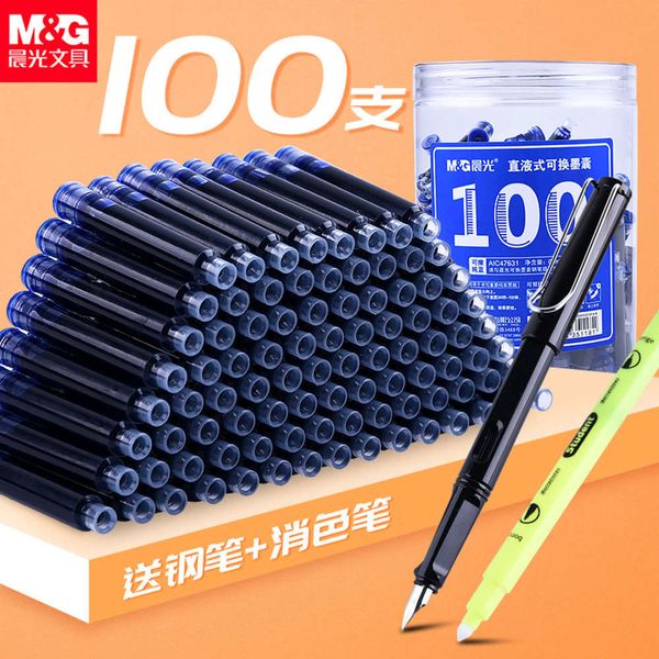 

the pen ink primary school grade 3-5 pen ink bag black students can wipe blue